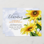Sonnenblumen Einladung (Vorne/Hinten)