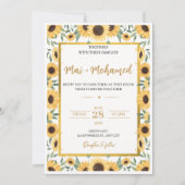 Sonnenblumen Einladung - Rustikale Sommerflora (Vorderseite)