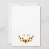 Sonnenblumen Einladung - Rustikale Sommerflora (Rückseite)