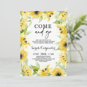 Sonnenblumen Einladung zur Kinderdusche (Stehend Vorderseite)