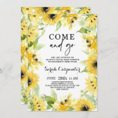 Sonnenblumen Einladung zur Kinderdusche (Vorne/Hinten)