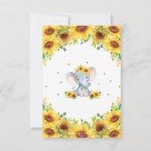 Sonnenblumen Elefant schätzt, wie viele Erdnüsse K Einladung (Rückseite)