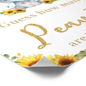 Sonnenblumen Elefant schätzt, wie viele Erdnüsse S Poster (Ecke)