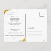 Sonnenblumen Elegantes Abschluss Foto Feiertagspostkarte (Rückseite)