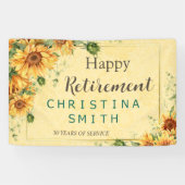 Sonnenblumen Elegantes Party für Wasserfarben Banner (Horizontal)