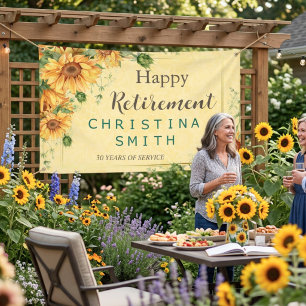 Sonnenblumen Elegantes Party für Wasserfarben Banner