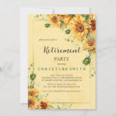 Sonnenblumen Elegantes Party für Wasserfarben Einladung (Vorderseite)