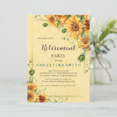 Sonnenblumen Elegantes Party für Wasserfarben Einladung (Stehend Vorderseite)