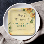 Sonnenblumen Elegantes Party für Wasserfarben Pappteller