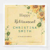 Sonnenblumen Elegantes Party für Wasserfarben Serviette (Vorderseite)