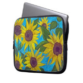 Sonnenblumen Elektronik-Bag Laptopschutzhülle (Vorderseite Links)