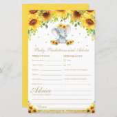 Sonnenblumen Elephant Baby Vorhersagen und Ratschl (Vorne/Hinten)