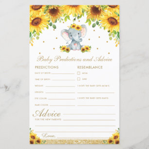 Sonnenblumen Elephant Baby Vorhersagen und Ratschl