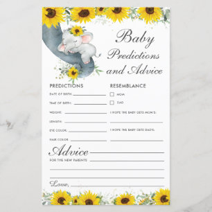 Sonnenblumen Elephant Baby Vorhersagen und Ratschl