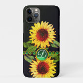SONNENBLUMEN,EMERALD GREEN GEMSTONES FLORALLES MON Case-Mate iPhone HÜLLE (Rückseite)