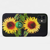 SONNENBLUMEN,EMERALD GREEN GEMSTONES FLORALLES MON Case-Mate iPhone HÜLLE (Rückseite (Horizontal))