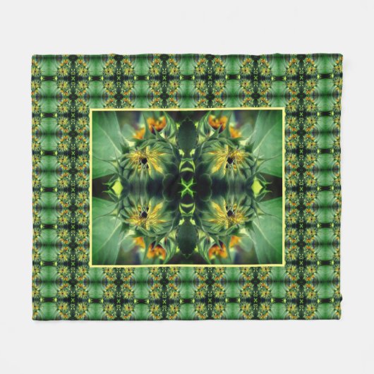 Sonnenblumen Entfalten Abstrakt Fleecedecke (Vorderseite (Horizontal))