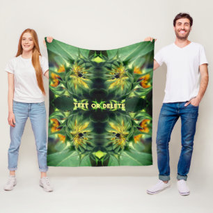 Sonnenblumen Entfalten Abstrakt Personalisiert Fleecedecke