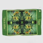 Sonnenblumen Entfalten Abstrakt Personalisiert Golfhandtuch (Horizontal)