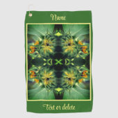 Sonnenblumen Entfalten Abstrakt Personalisiert Golfhandtuch (Vorderseite)