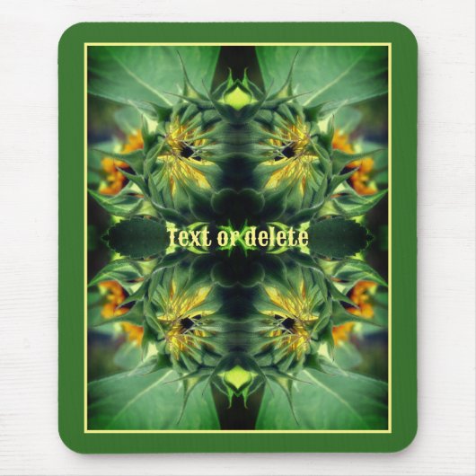 Sonnenblumen Entfalten Abstrakt Personalisiert Mousepad (Vorne)