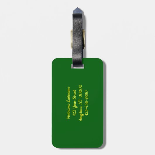 Sonnenblumen Entfalten Personalisiert Gepäckanhänger (Rückseite vertikal)