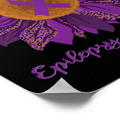 Sonnenblumen Epilepsie Bewusstsein - Lila Band Poster (Ecke)