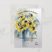 Sonnenblumen erhalten bald eine Grußkarte Dankeskarte (Vorne/Hinten)