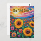 Sonnenblumen erhalten Well Van Gogh Style Postcard Postkarte (Vorne/Hinten)