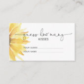 Sonnenblumen erraten, wie viele Küsse Bridgame Begleitkarte (Vorderseite)