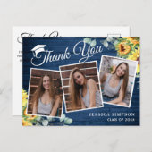 Sonnenblumen Eucalyptus 3 FOTO Abschluss Vielen Da Postkarte (Vorne/Hinten)