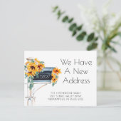 Sonnenblumen Eucalyptus Mailbox Neue Adresse Ankündigungspostkarte (Stehend Vorderseite)