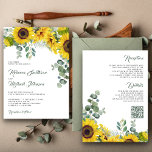 Sonnenblumen Eukalyptus Alle in einem QR-Code Hoch Einladung<br><div class="desc">Erleben Sie Ihren Gast mit diesem eleganten All-in-One-Hochzeitsempfang mit wunderschönen Sonnenblumen und moderner Typografie mit QR-Code für Online-UAWG. Fügen Sie einfach Ihre Veranstaltungsdetails zu dieser einfach zu bedienenden Vorlage hinzu,  um sie zu einer einmaligen Einladung zu machen.</div>