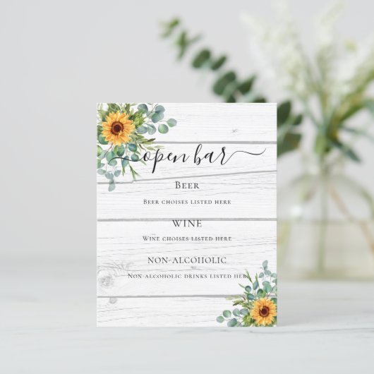 Sonnenblumen Eukalyptus-Bar (Stehend Vorderseite)