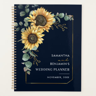 Sonnenblumen-Eukalyptus-Botanik-Hochzeit Planer