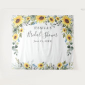 Sonnenblumen Eukalyptus Brautparty Foto Hintergrun Wandteppich (Vorderseite (Horizontal))