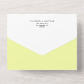 Sonnenblumen Eukalyptus Elegantes Blumenzelt RSVP All In One Einladung (Rückseite)