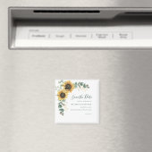 Sonnenblumen Eukalyptus Floral Save The Date Magnet (In Situ (Geschirrspüler))