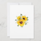 Sonnenblumen Eukalyptus Geometric Botanical Weddin Einladung (Rückseite)