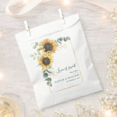 Sonnenblumen-Eukalyptus-Hochzeit mit Blumen Geschenktütchen (Ausgeschnitten)