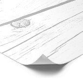 Sonnenblumen Eukalyptus Hochzeitsprogramm Holz Det Poster (Ecke)