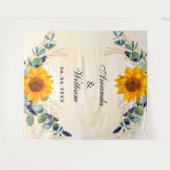 Sonnenblumen, Eukalyptus-Namen Wandteppich (Vorderseite (Horizontal))