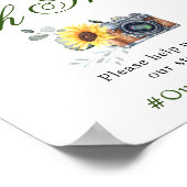 Sonnenblumen Eukalyptus Oh Snap Hashtag Hochzeitsz Poster (Ecke)