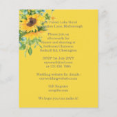 Sonnenblumen Eukalyptus Rett Datum Einladung Hochz (Rückseite)