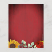 Sonnenblumen Eukalyptus-Rote Rose Hochzeit des Hol (Rückseite)