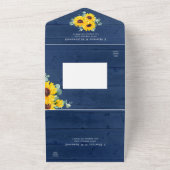 Sonnenblumen Eukalyptus String Lights Hochzeit der All In One Einladung (Außenbereich)