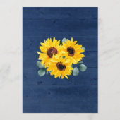 Sonnenblumen Eukalyptus String Lights Hochzeit der Einladung (Rückseite)