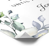 Sonnenblumen Eukalyptus Unplugged Wedding Zeremony Poster (Ecke)