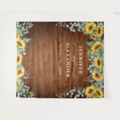 Sonnenblumen Eukalyptus Wedding Foto Stand Hinterg Wandteppich (Vorderseite (Horizontal))