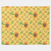 Sonnenblumen-Express Fleecedecke (Vorderseite (Horizontal))